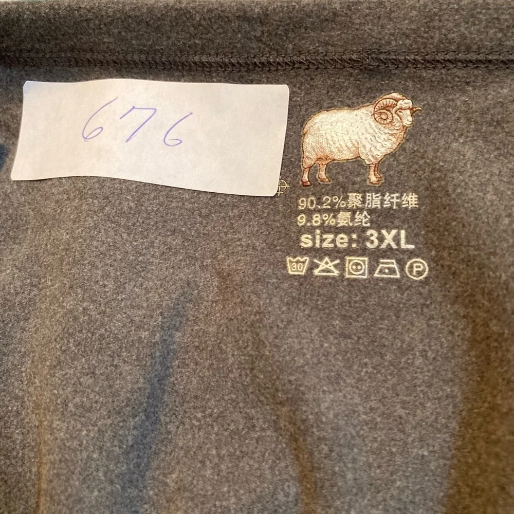 Elegant Charcoal/Brown Wool Blend Women's Crew Neck Sweater size 3XL